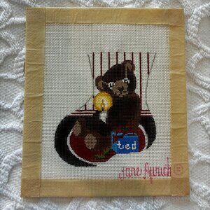 Ted the Bear Needlepoint Canvas Stocking